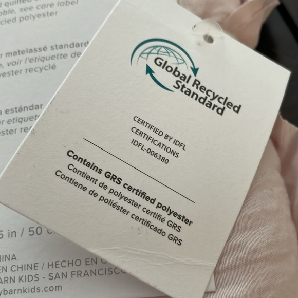 Pottery Barn Kids Casual Pink Ruffle Recycled Quilted Sham, NWOT - Picture 5 of 9